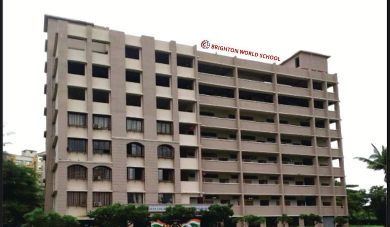 Brighton World School multi-storey building with lawn, Kalyan West